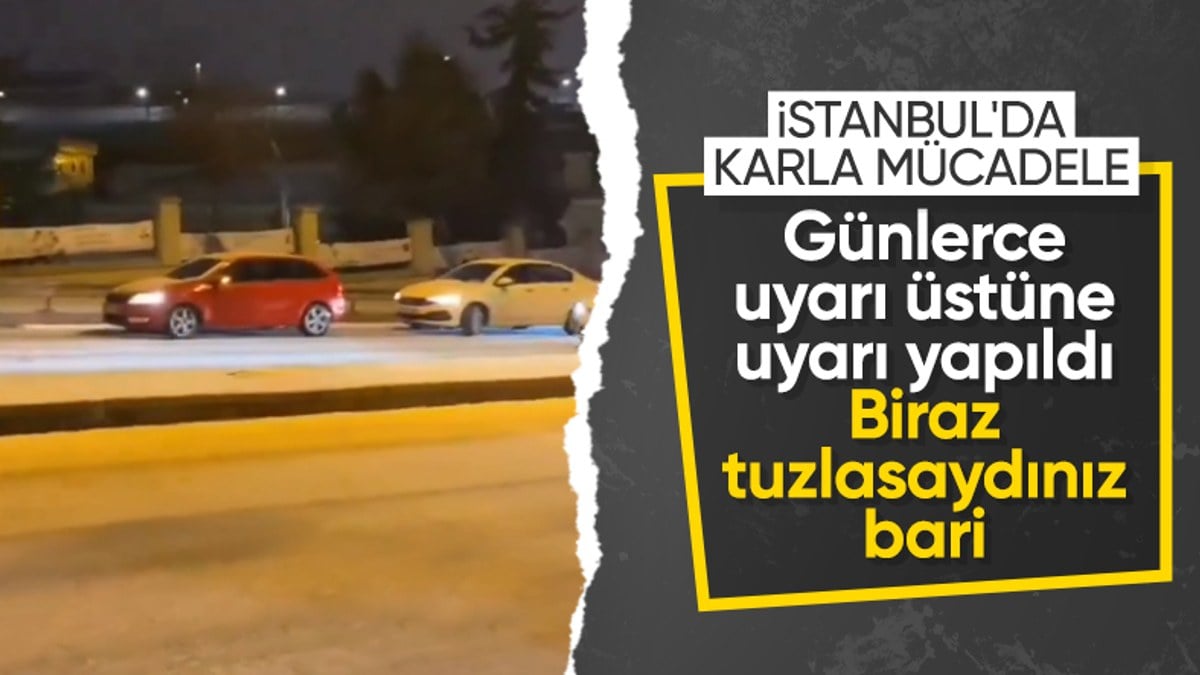 İBB kar yağışı için hazırlık yapmadı: Araçlar yolda kaldı