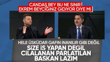 Murat Kurum sorularını yanıtladı! Candaş Tolga Işık’ın programdaki tavırları dikkat çekti