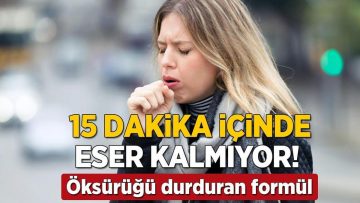 Geçmeyen öksürüğün kökünü kurutuyor! 15 dakika içinde doğal tedavi yöntemi