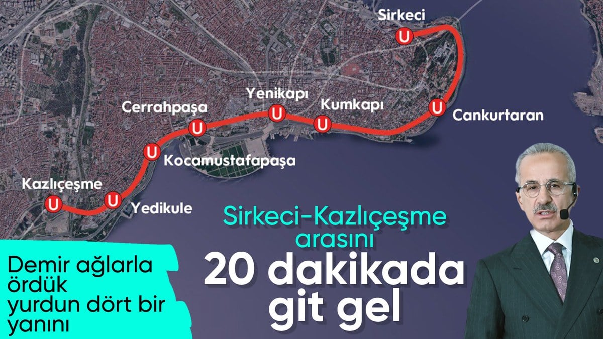 Sirkeci-Kazlıçeşme raylı sistem hattı yarın açılıyor