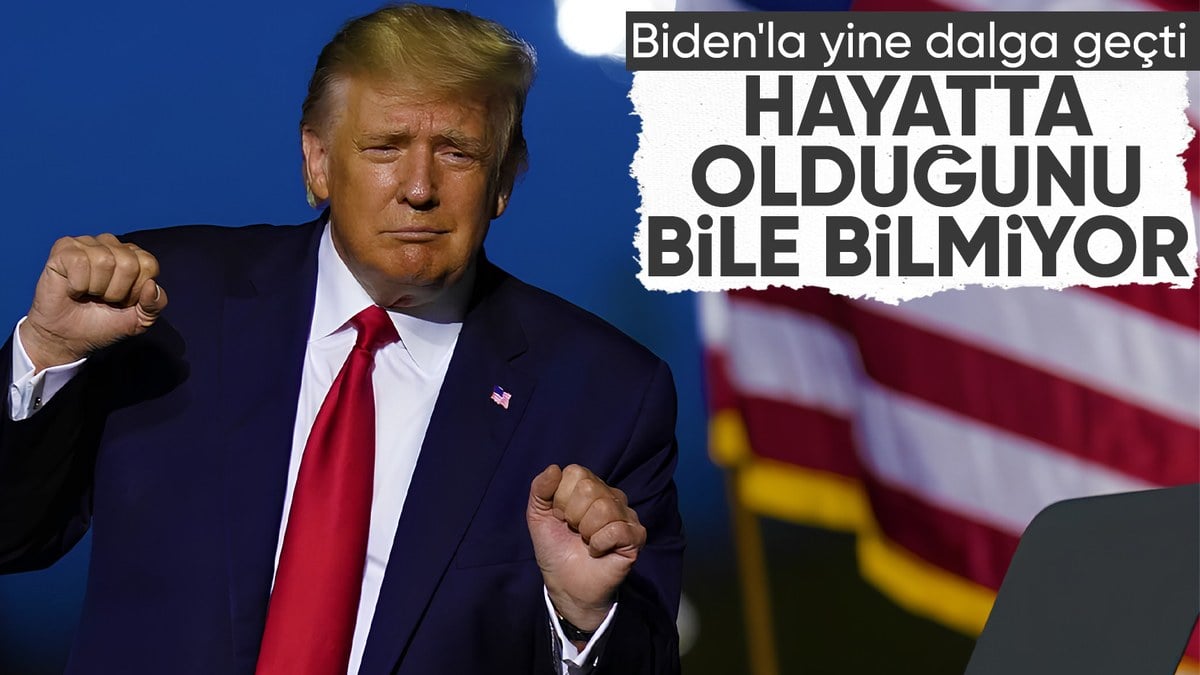 Trump, Biden’la yine alay etti: Hayatta olduğundan bile bihaber