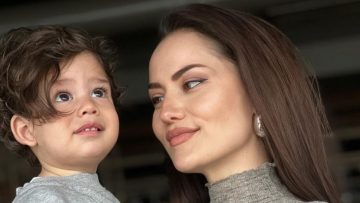 Fahriye Evcen Kerem’i paylaşmaya doymuyor! Kızlar buluşmasına küçük oğlunu da götürdü