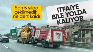 İstanbul’da şimdi de itfaiye araçları yolda kalıyor