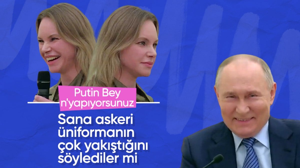 Putin ile askeri üniformalı kadın arasındaki diyalog: Övgüler yağdırdı