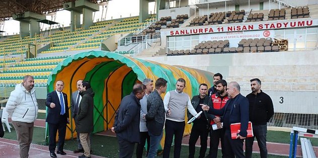 TFF yetkilileri Şanlıurfa’daki 11 Nisan Stadyumu’nda inceleme yaptı!